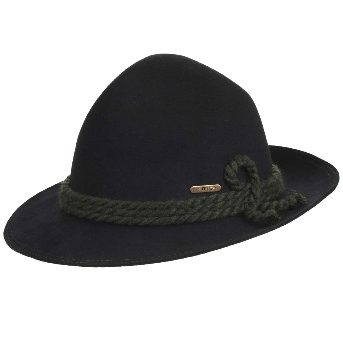 Wool Felt Hat With A Wool String Signed By Hutter
