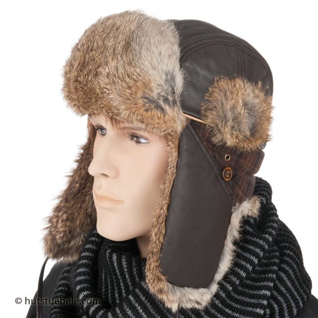 aviator hat in genuine leather > Online for hats, caps