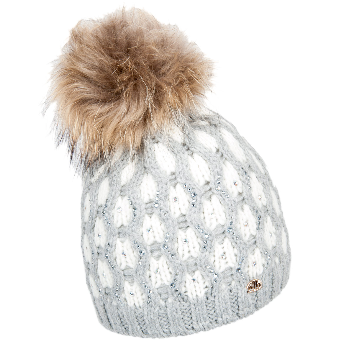 pom pom hat with lining in fleece 