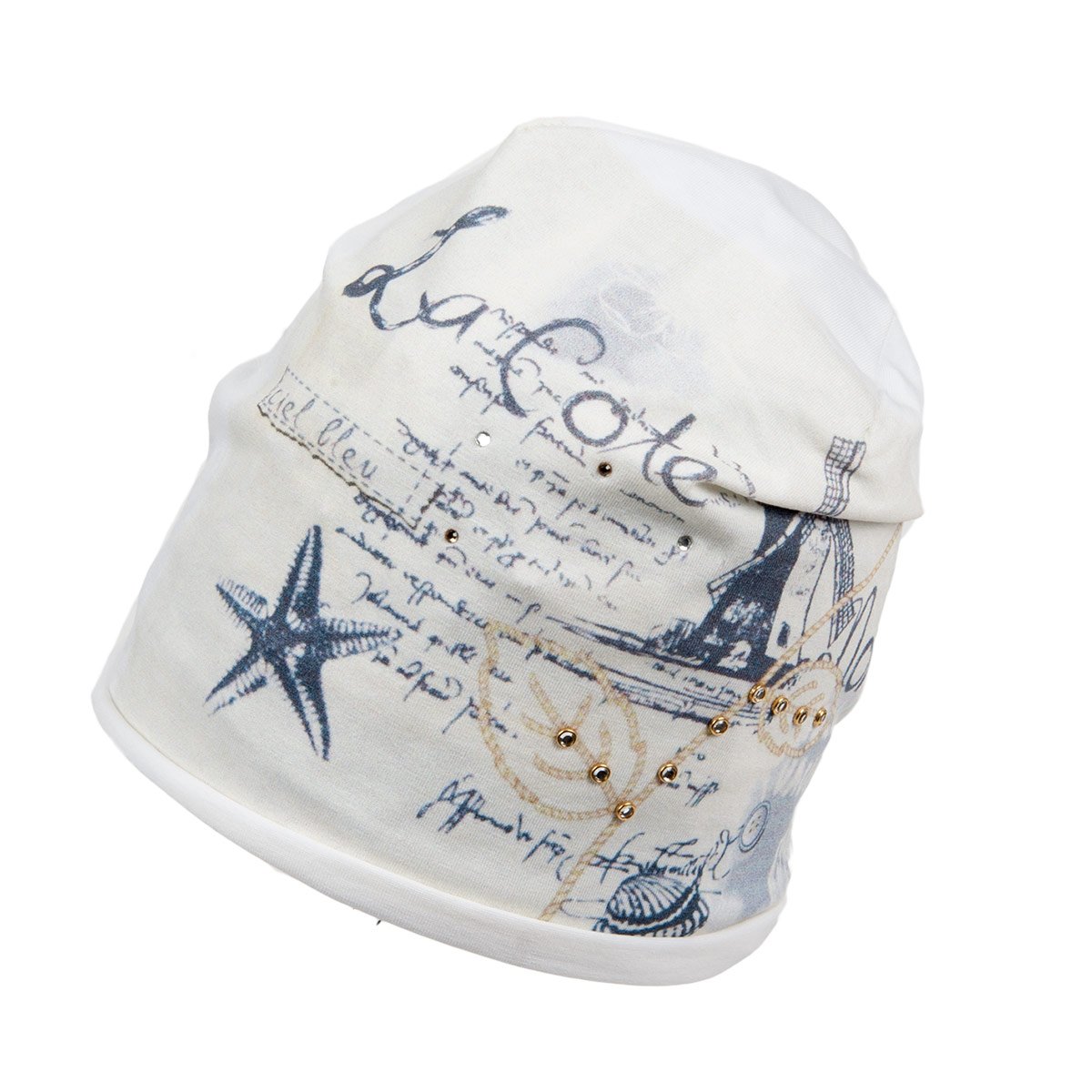 beanie cotton cap with motive 