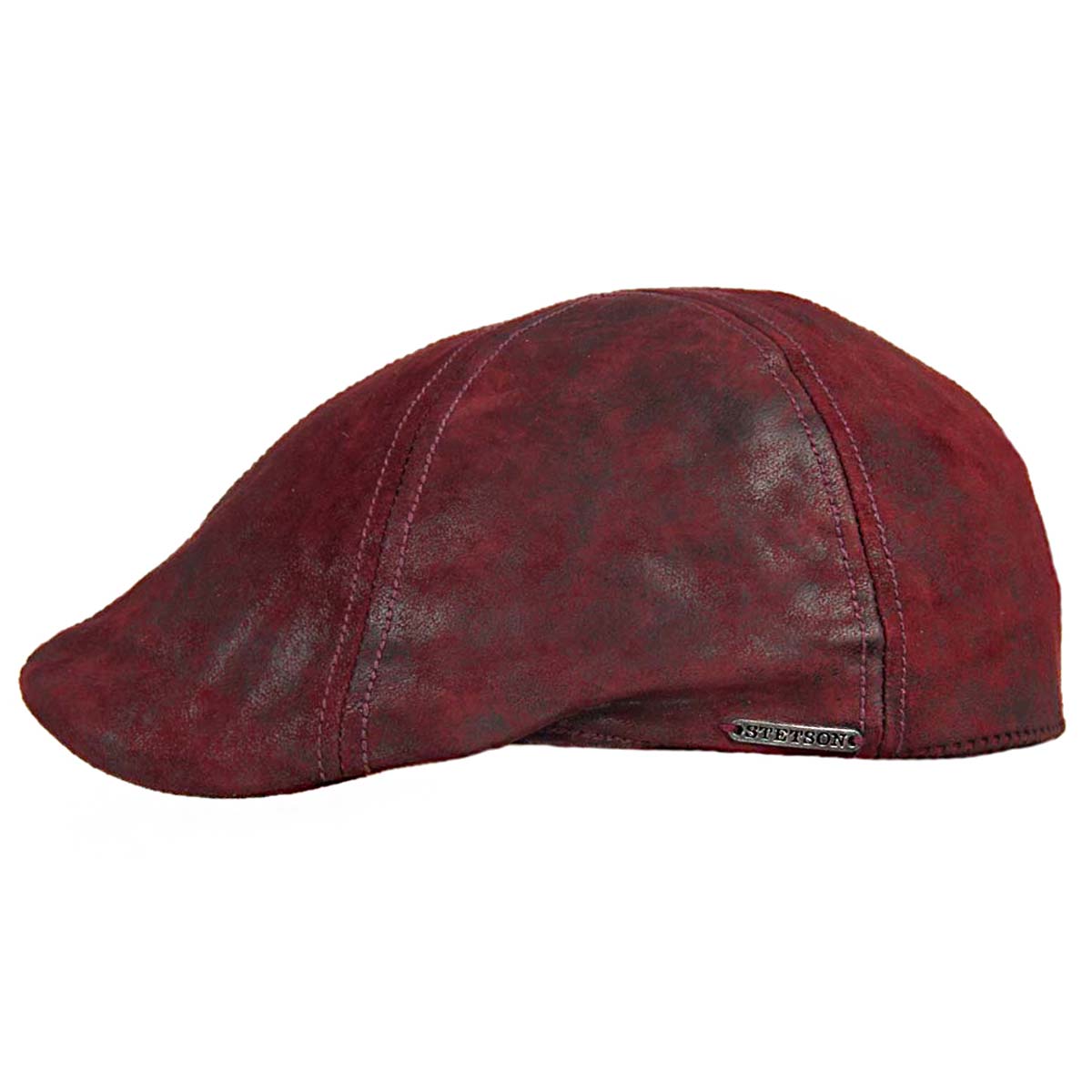 Stetson Mens Texas Pigskin Leather Flat Cap