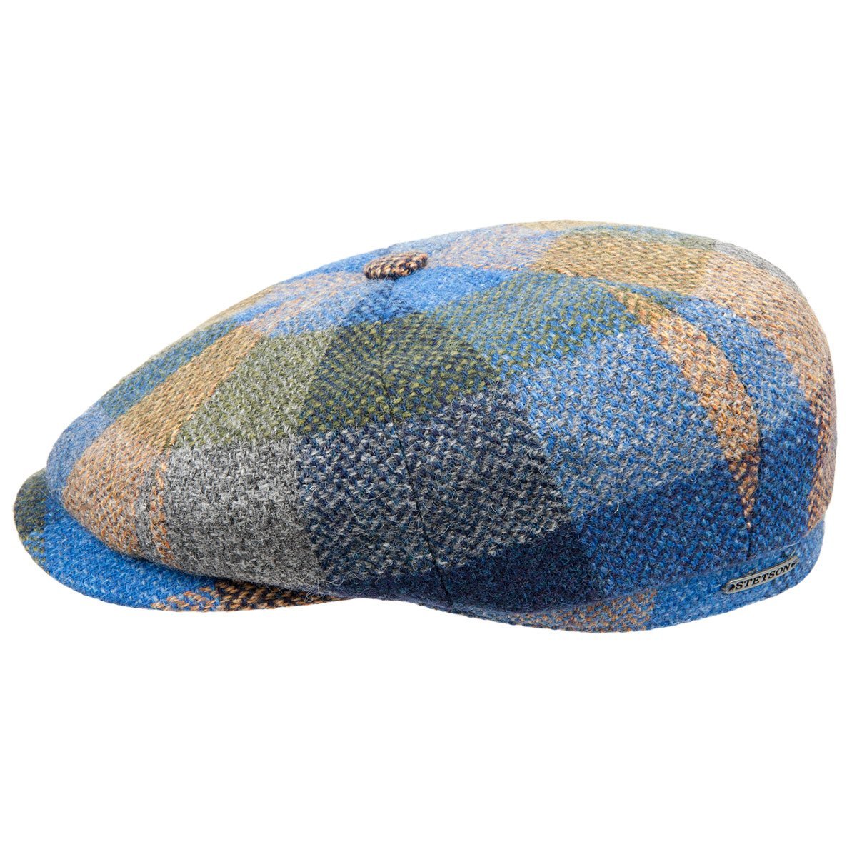 Checkered flat cap Lambwool by STETSON