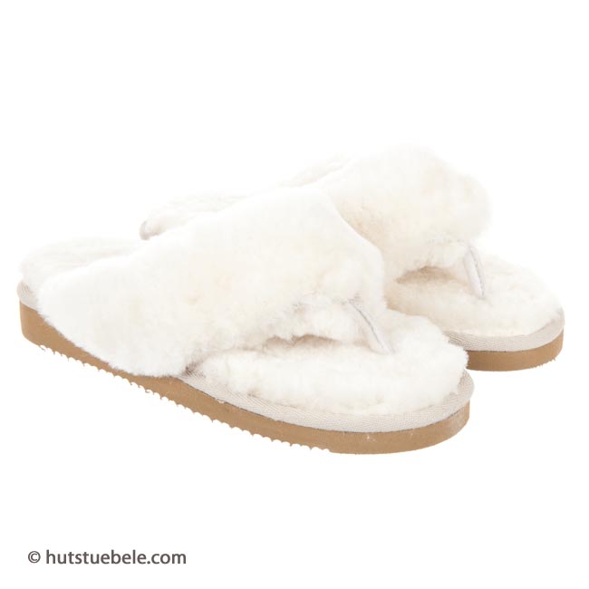 shearling flip flops
