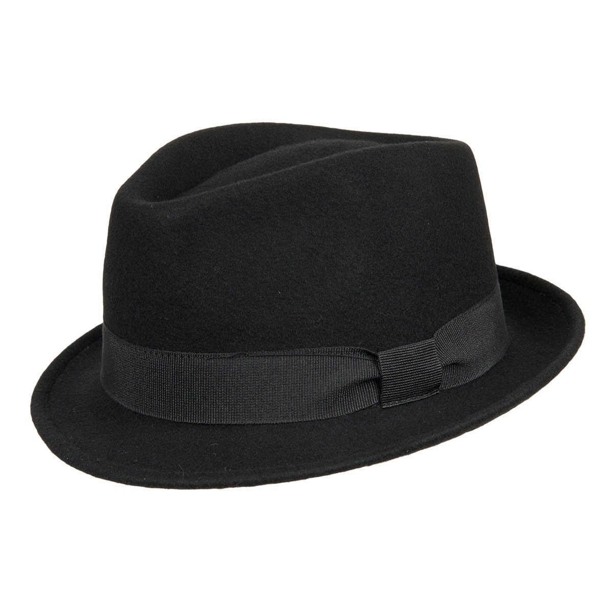 woolfelt trilby hat with very small brim