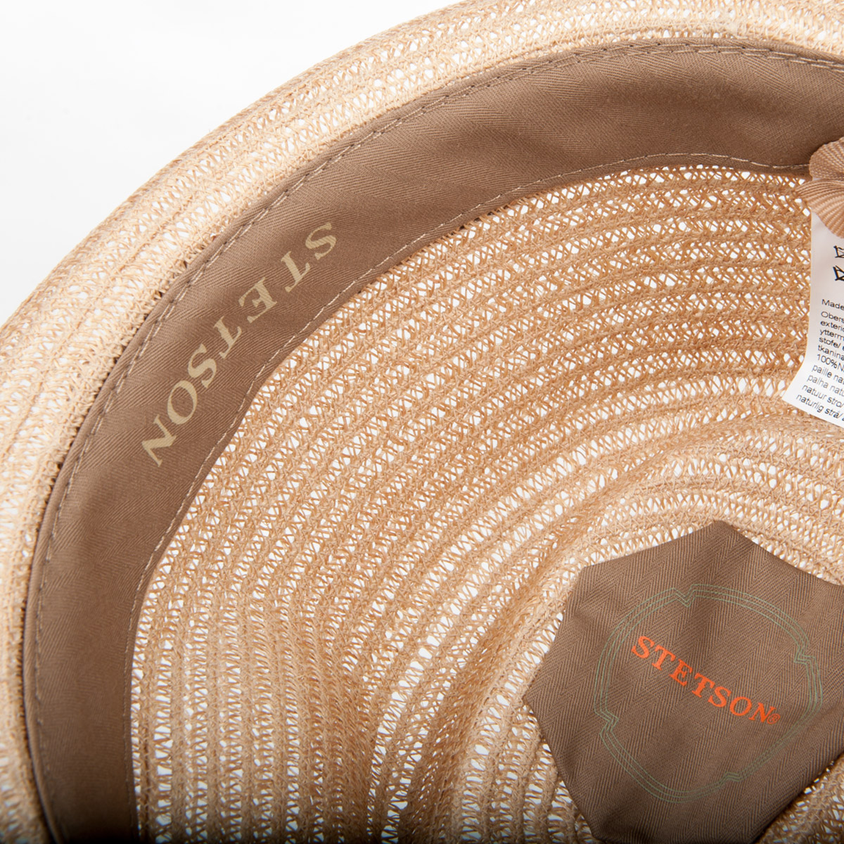 light hemp straw Trilby hat by STETSON