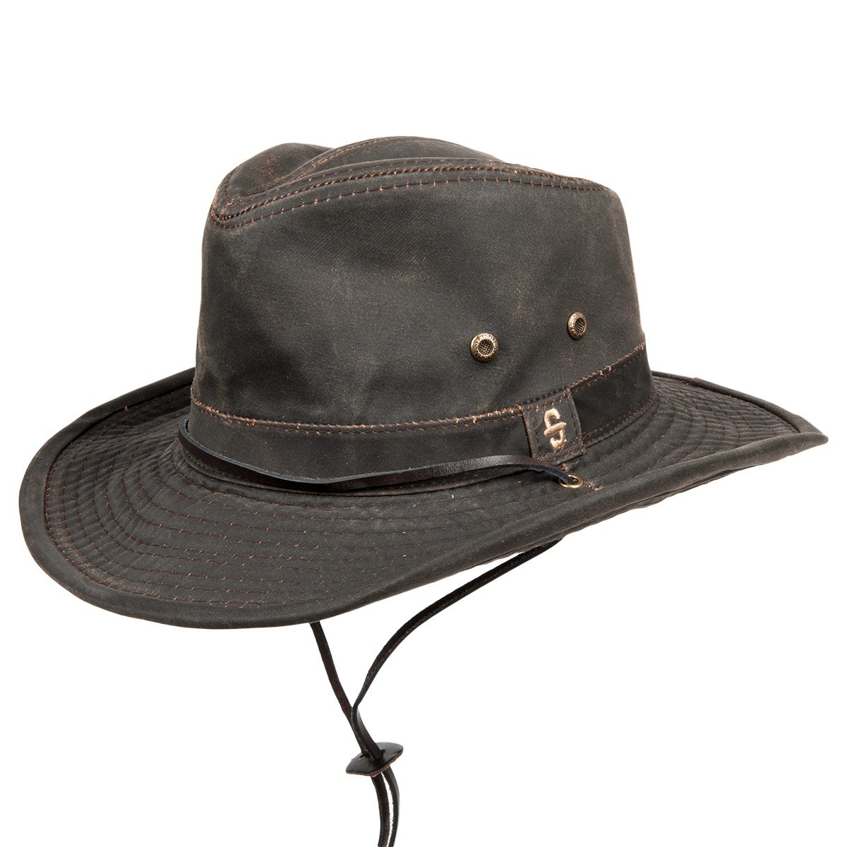 leather hiking hat