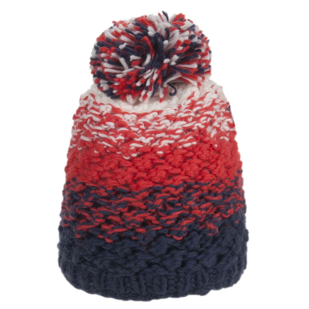 knitted beanie with pompom