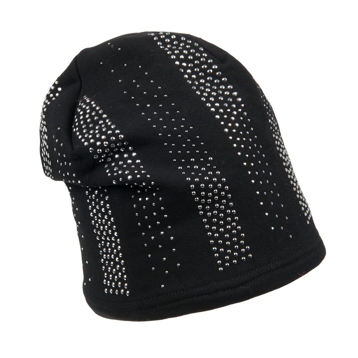 Eenzaamheid het is mooi overdrijven ladies beanie cap with strass deco --> Online Hatshop for hats, caps,  headbands, gloves and scarfs