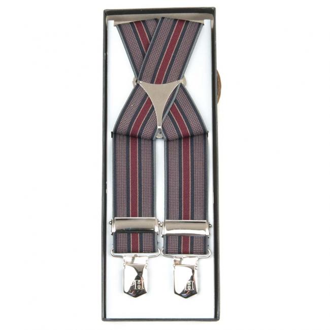Monochrome suspenders with super clip