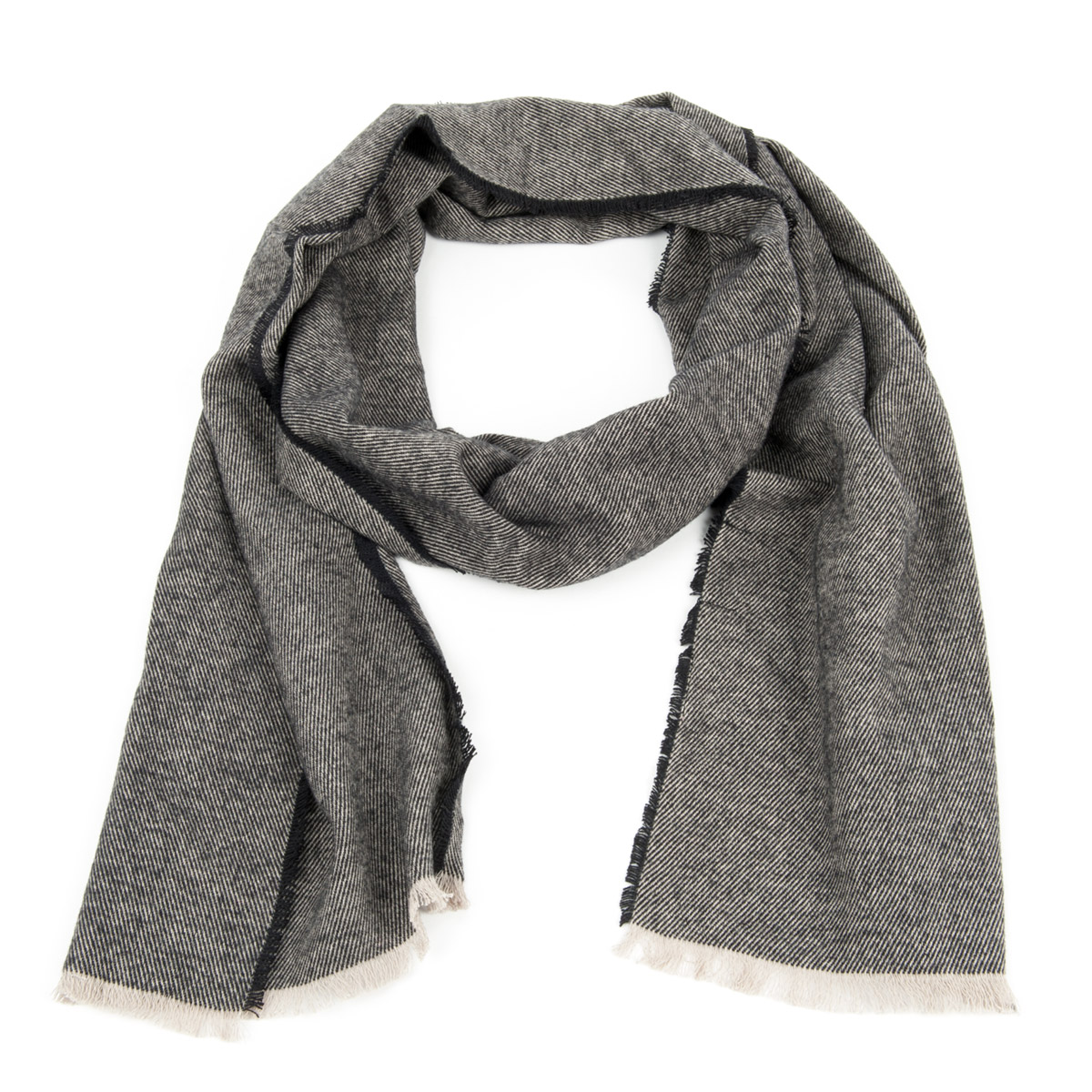 smooth cotton scarf in grey by PASSIGATTI