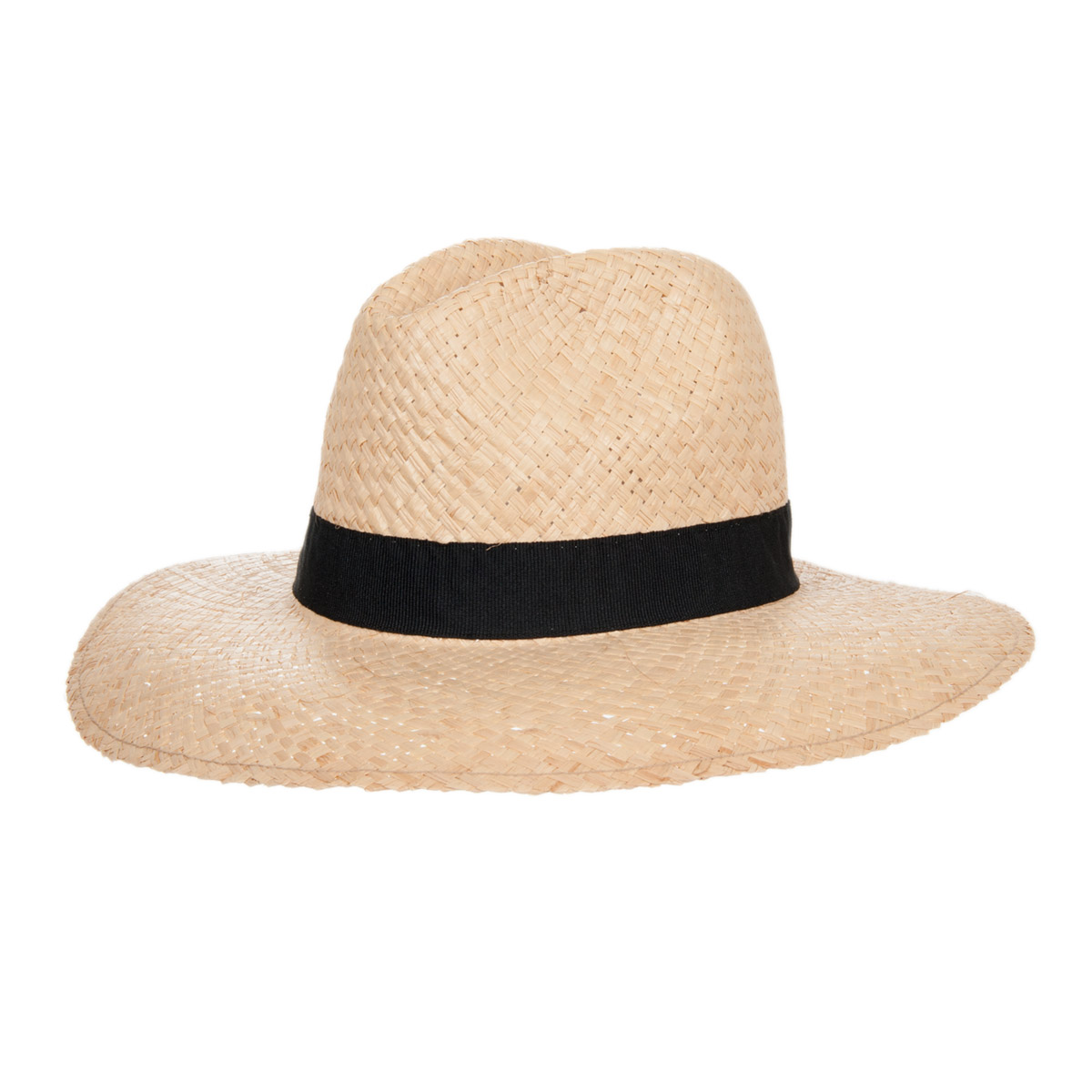 straw hat unisex with wide brim 