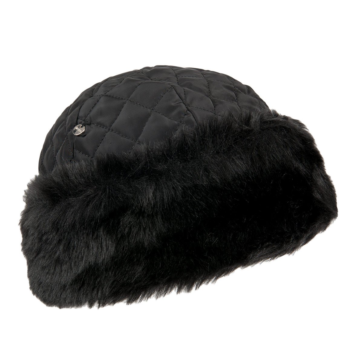 woman's waterrepellent hat with eco fur 